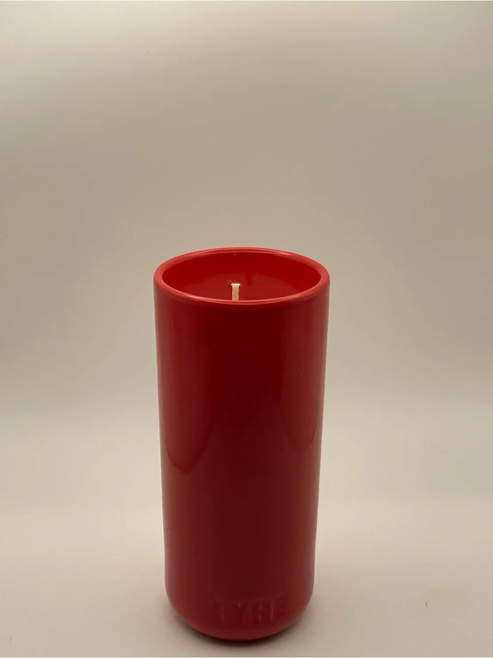 Vegan Soy Candle in Red Ceramic Vase